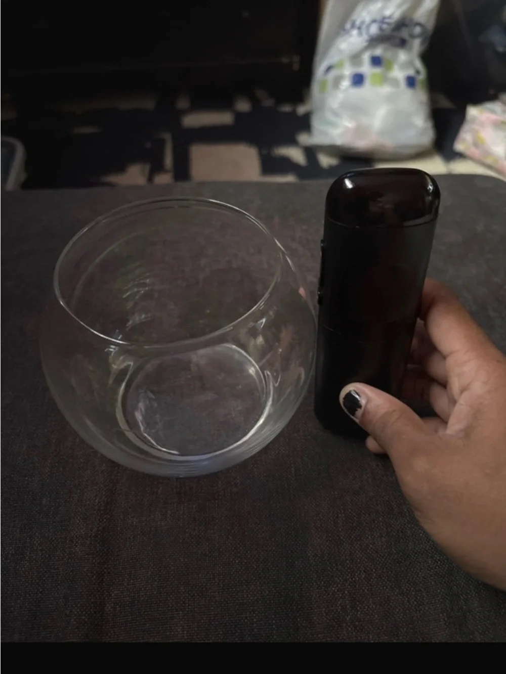 Clear Glass Round Vase Bowl - Home Accents